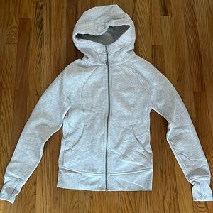 Lululemon Heather grey full zip scuba hoodie